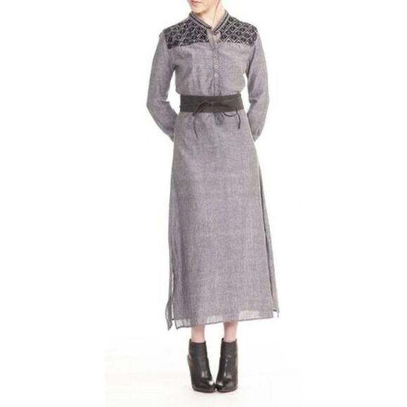 NEW Raven + Lily Farima Embroidered Kaftan Shirtdress Maxi Dress Small - Picture 12 of 12